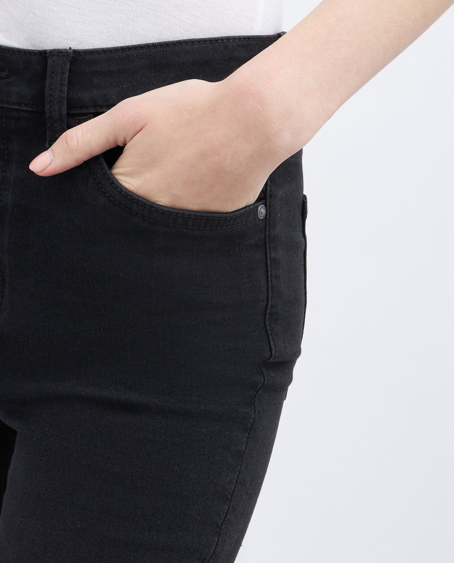 Pantaloni skinny in denim di misto cotone stretch donna