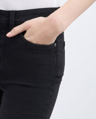 Pantaloni skinny in denim di misto cotone stretch donna detail 2