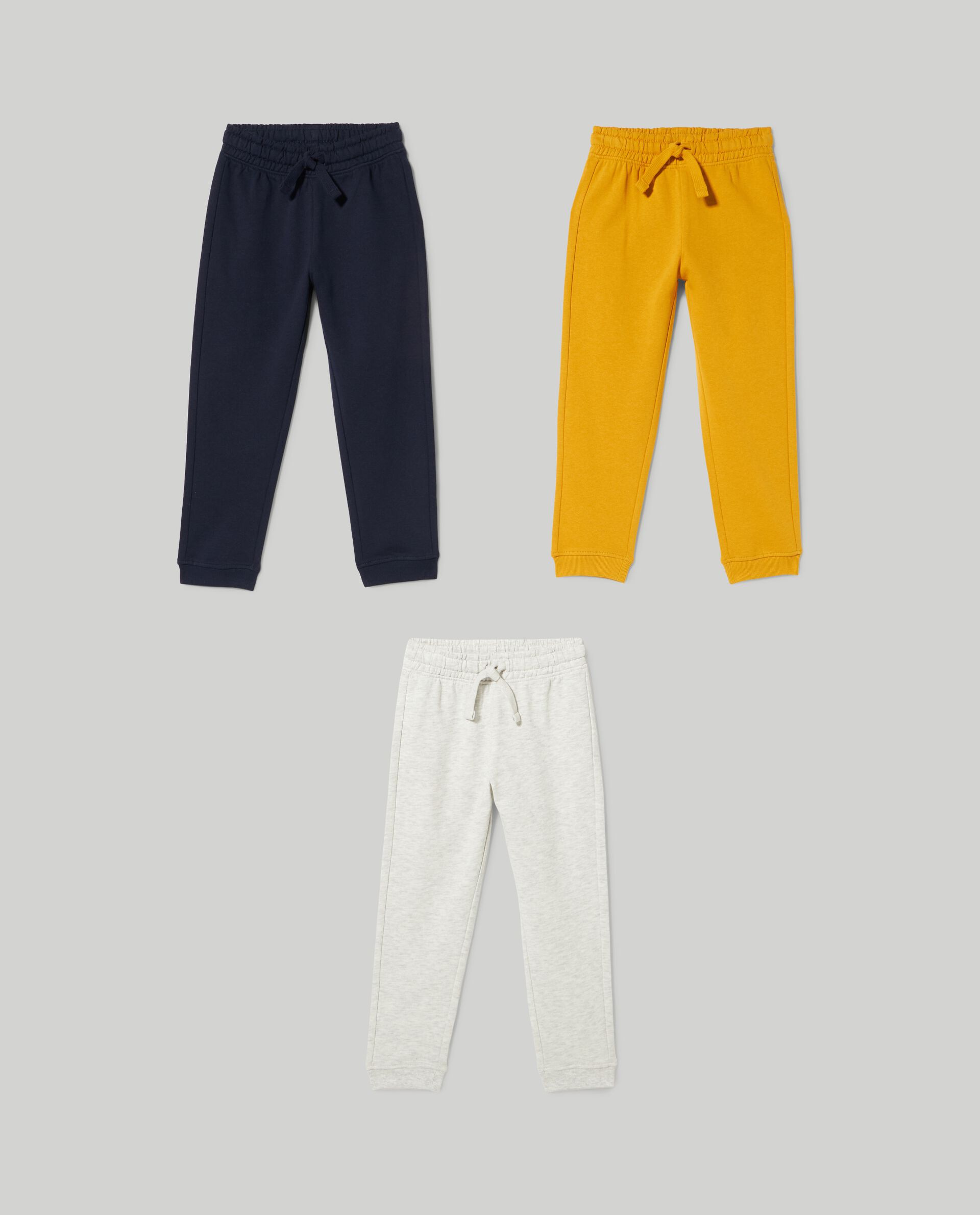 Pack 3 joggers in cotone bambino