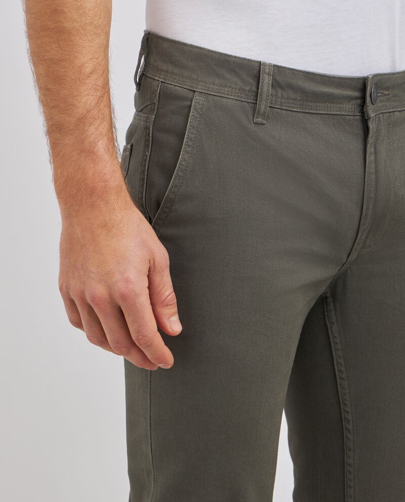 Pantaloni in puro cotone uomo single tile 2 cotone