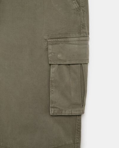 Pantalone cargo in cotone elasticizzato uomo detail 1
