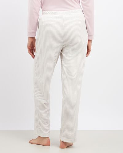 Pantaloni lunghi pigiama in velour stretch donna detail 1
