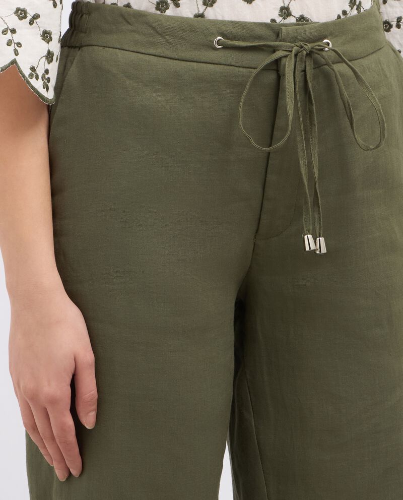 Pantaloni in puro lino donnadouble bordered 2 cotone