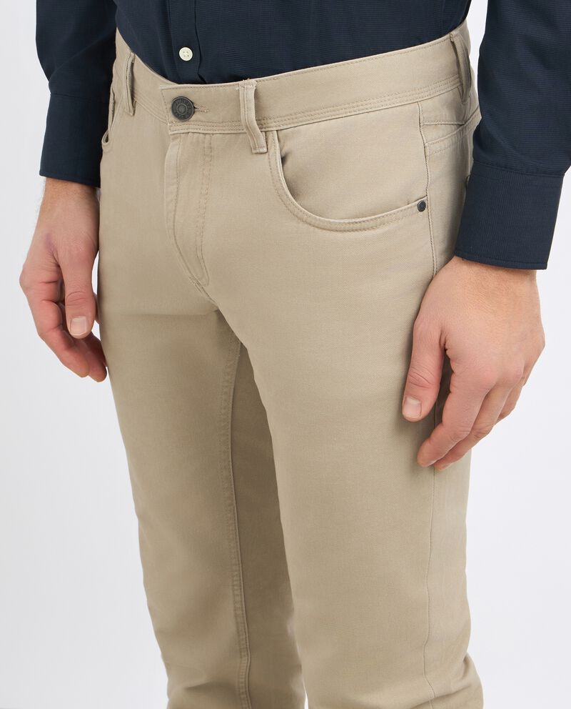 Pantaloni in puro cotone modello 5 tasche uomo single tile 2 cotone
