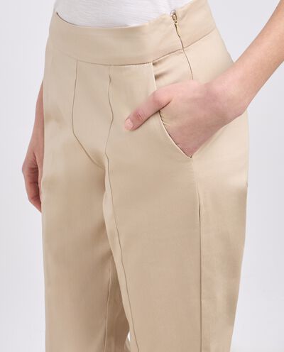 Pantaloni in cotone satin donna detail 2