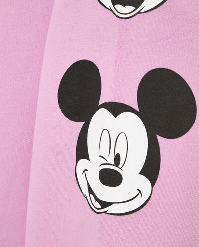 Felpa con cappuccio e stampa Mickey Mouse in puro cotone ragazza detail 1