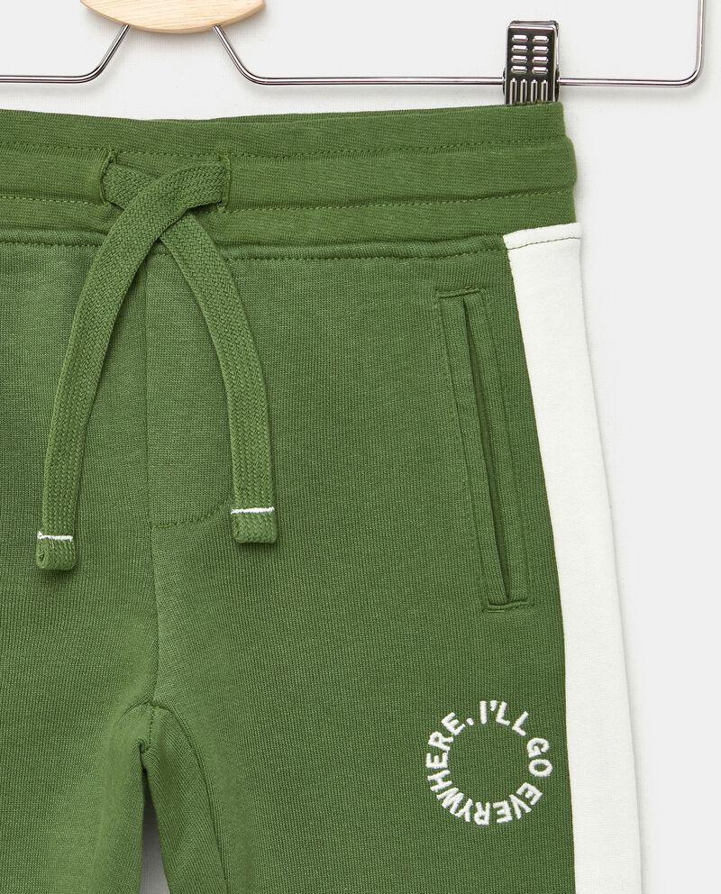 Pantalone in felpa di puro cotone con tasche bambinodouble bordered 1 