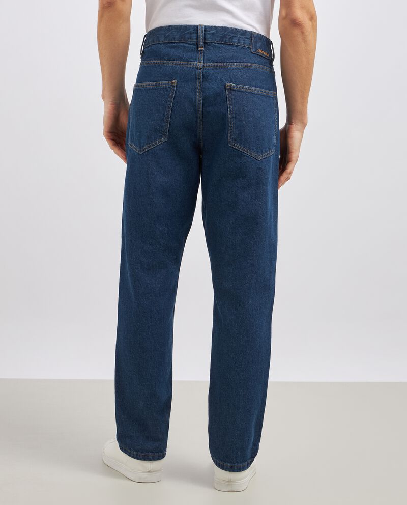 Jeans straight in puro cotone uomo single tile 2 