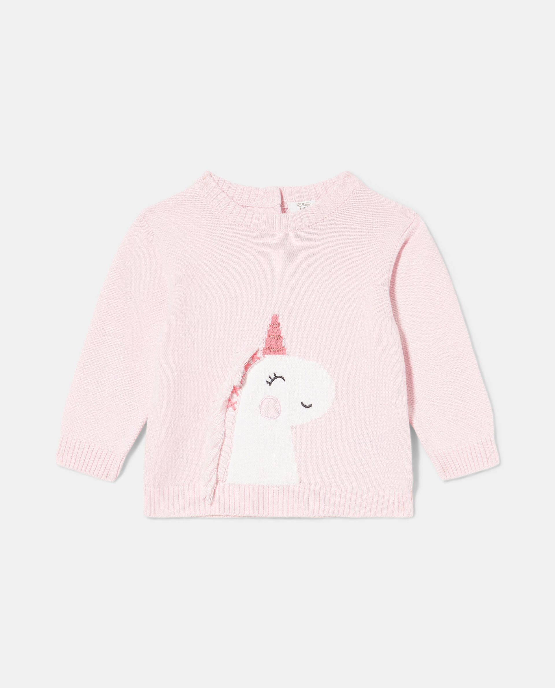 Maglioncino tricot in puro cotone neonata