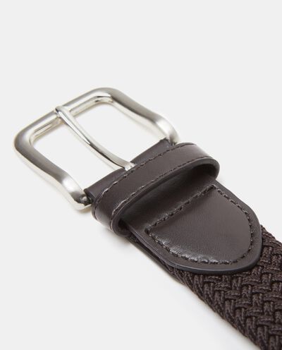 Cintura marrone intrecciata uomo detail 1
