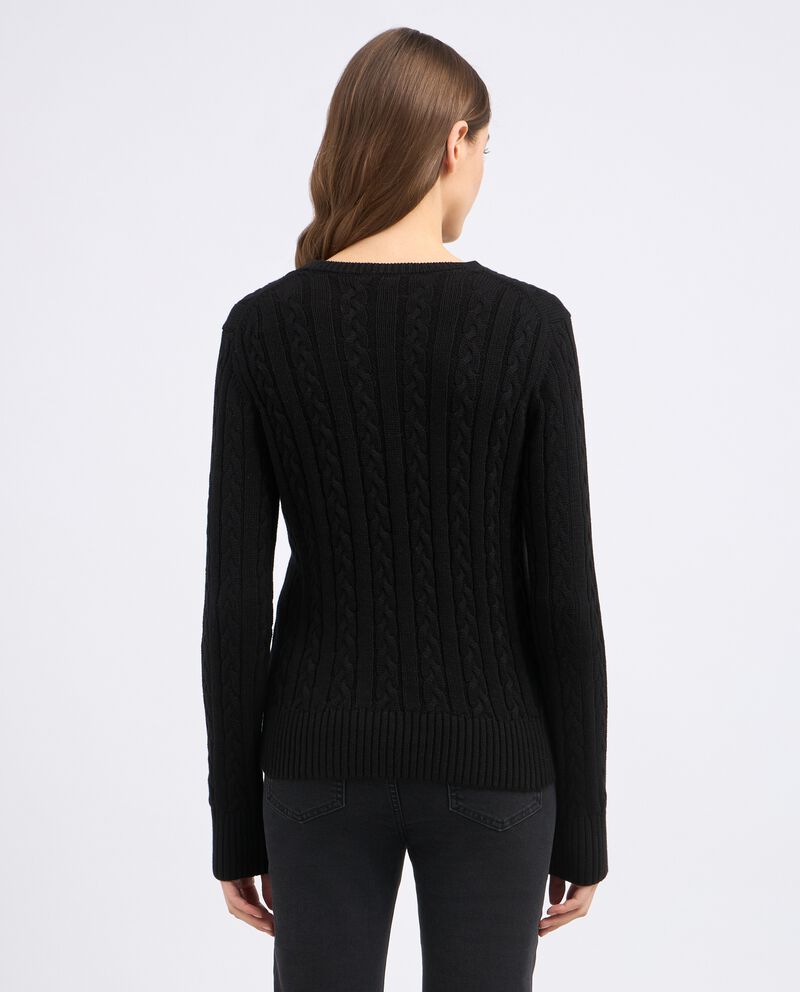 Pullover tricot in puro cotone donnadouble bordered 1 cotone