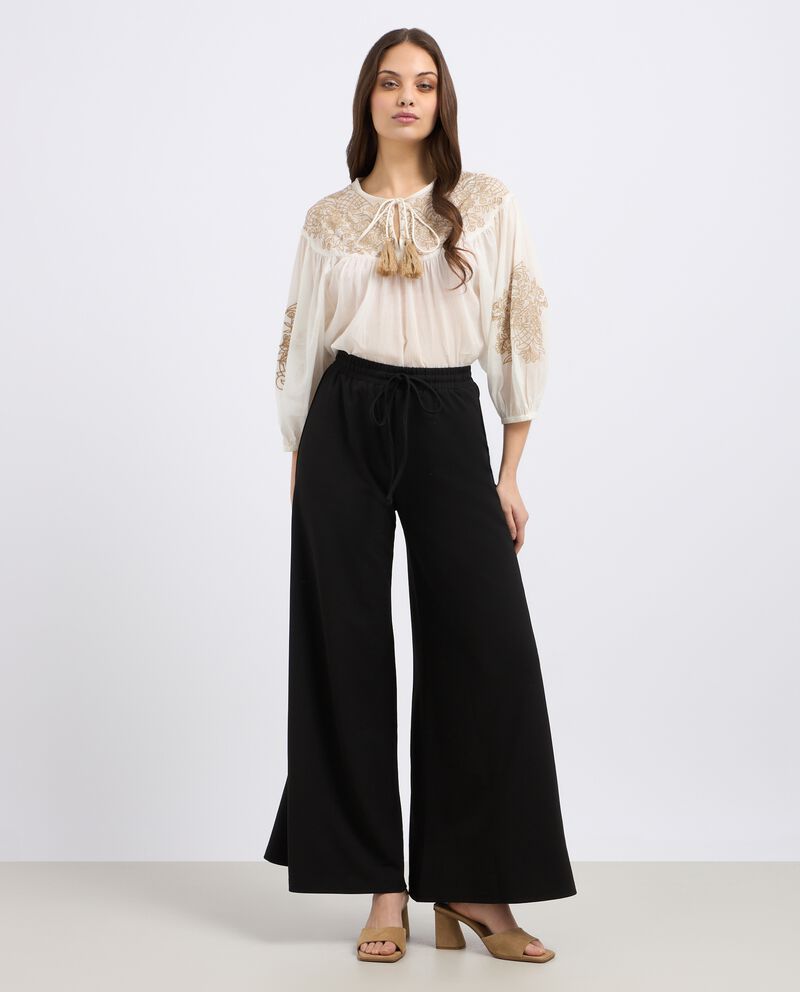 Pantaloni palazzo in tessuto stretch donnadouble bordered 0 