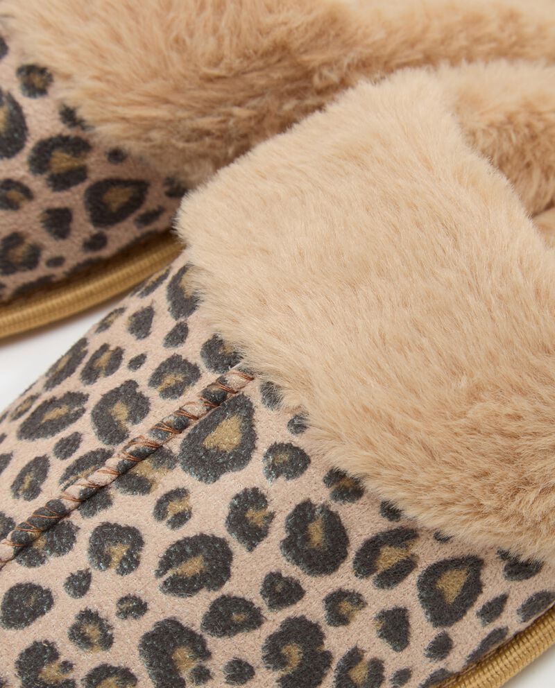 Pantofole leopardate in eco fur donnadouble bordered 1 