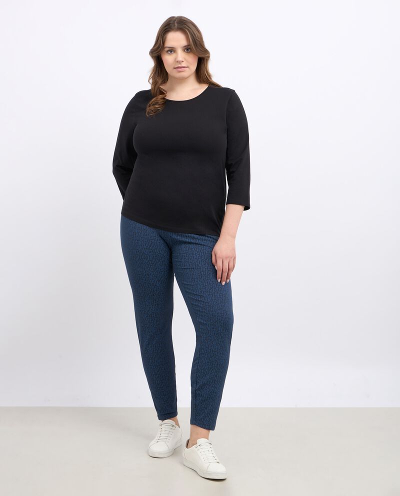 Leggings fitness in cotone stretch donna curvy cover