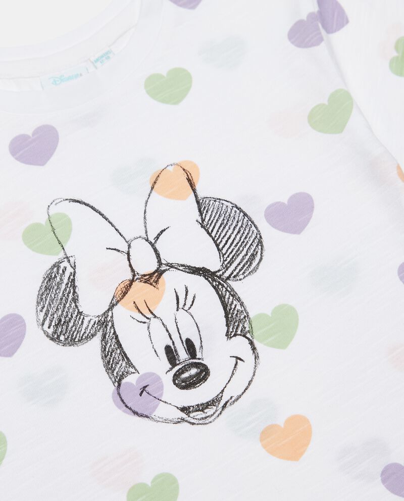 T-shirt in puro cotone a pois con stampa Minnie neonatadouble bordered 1 