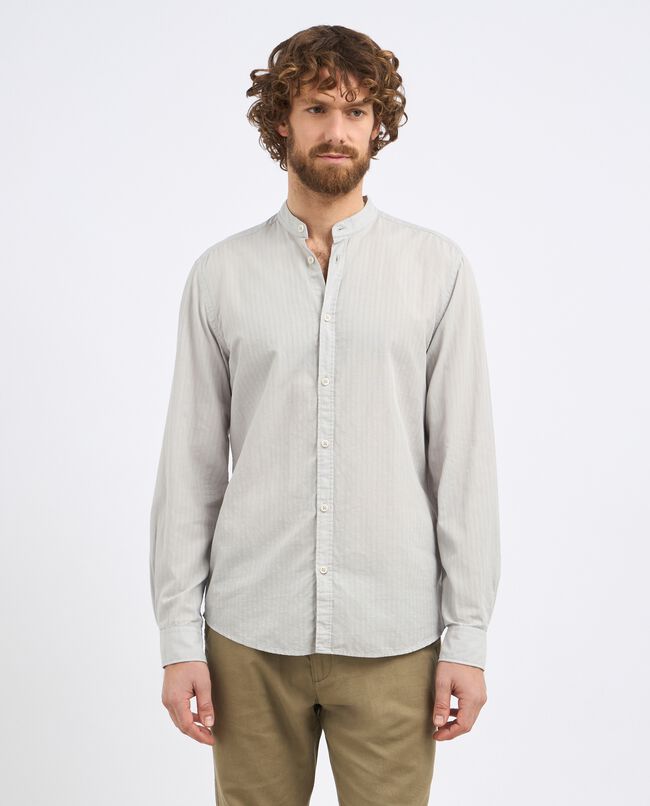 Camicia coreana in misto lino uomo carousel 0