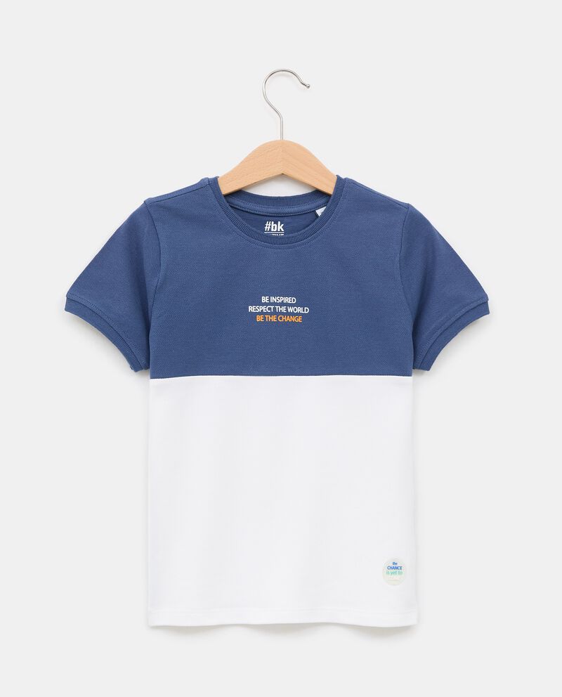 T-shirt in puro cotone con scritta bambino cover