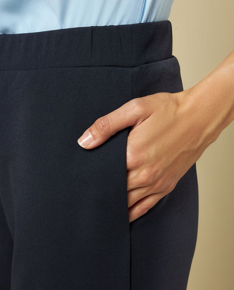 Pantaloni in tessuto crepe elasticizzato donna single tile 2 
