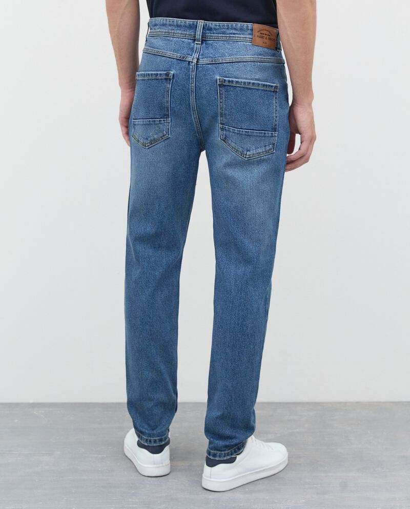 Jeans slim fit uomo single tile 1 cotone