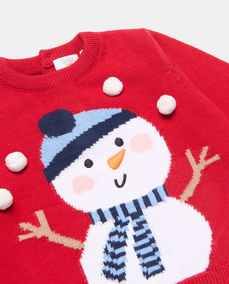 Maglione natalizio in maglia di cotone neonato single tile 1 null
