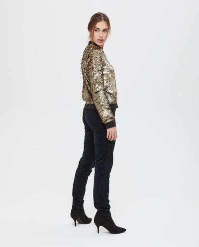 Bomber in paillettes donna detail 2