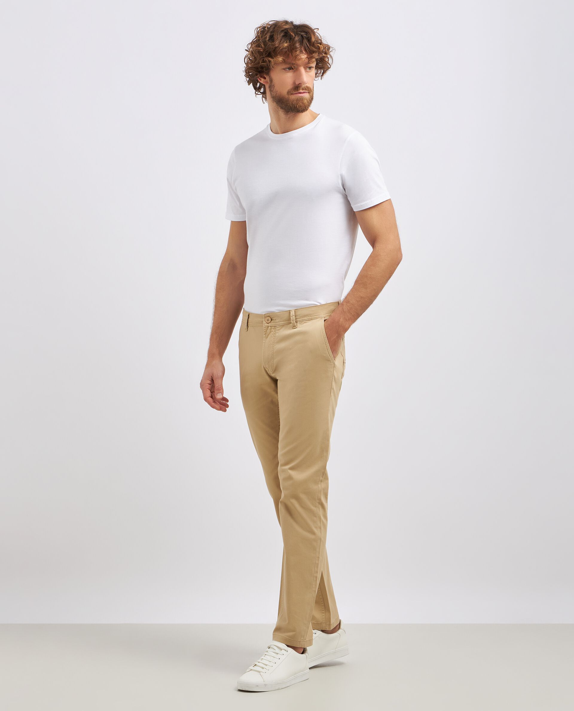 Pantaloni in cotone stretch uomo