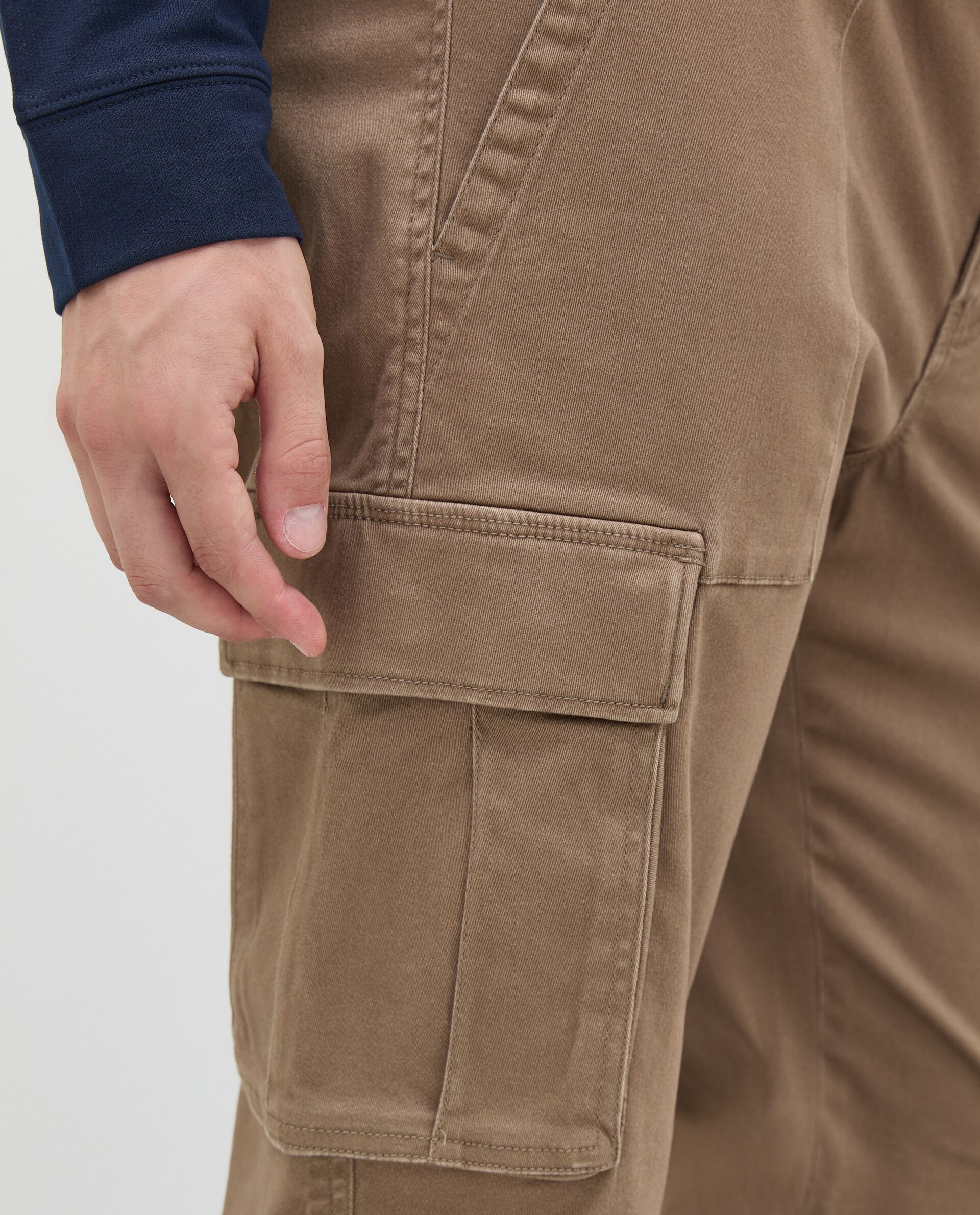 Pantaloni cargo in cotone elasticizzato uomo