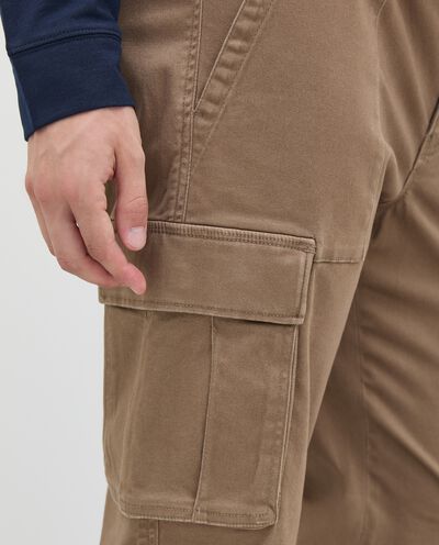 Pantaloni cargo in cotone elasticizzato uomo detail 2