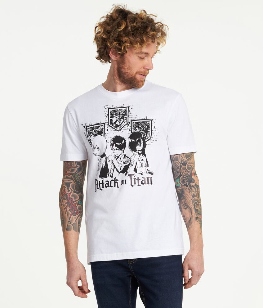 T-shirt in puro cotone con stampa uomo double 1 