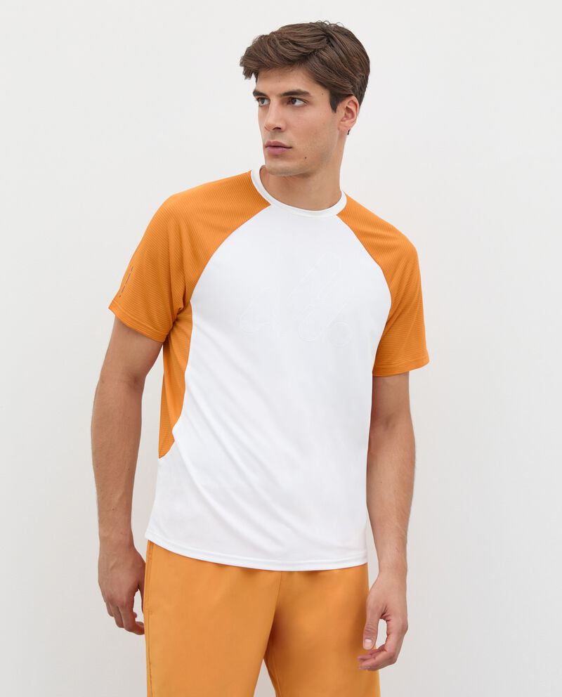 T-shirt fitness elasticizzata bicolor uomo single tile 0 