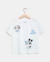 T-shirt con stampa Minnie e Mickey in puro cotone bambina
