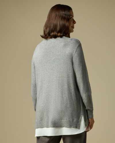 Tricot misto lana con inserto donna curvy detail 1