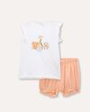 Set pigiama corto in puro cotone neonata