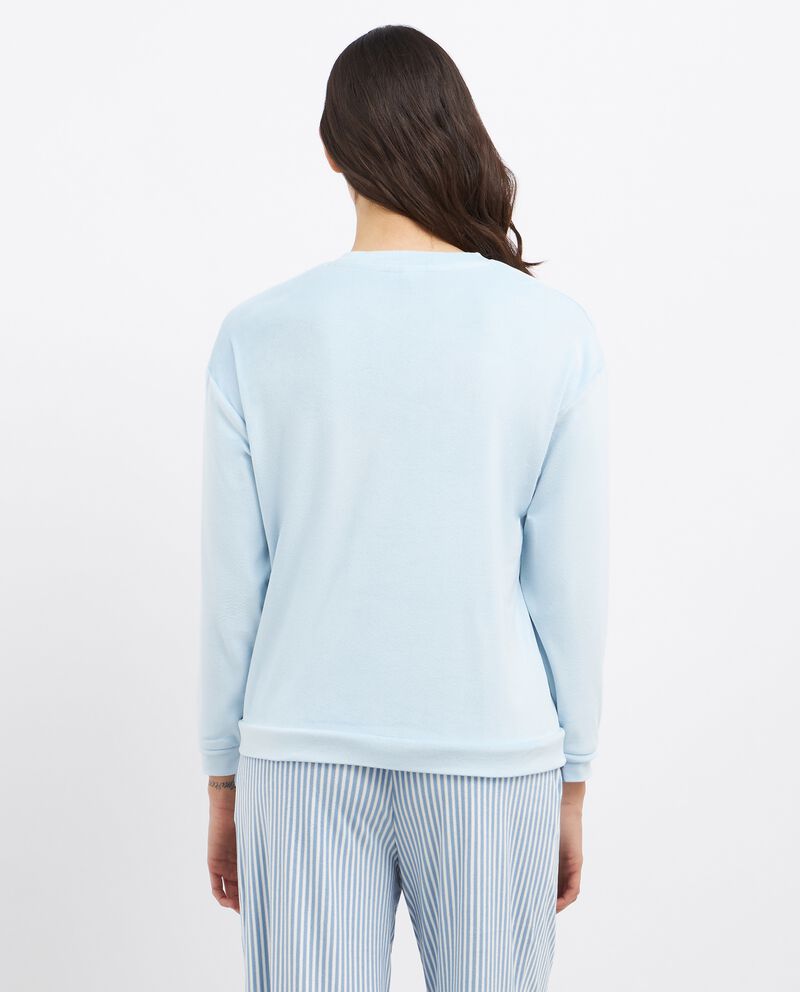 Top pigiama lungo in micro fleece donna single tile 1 
