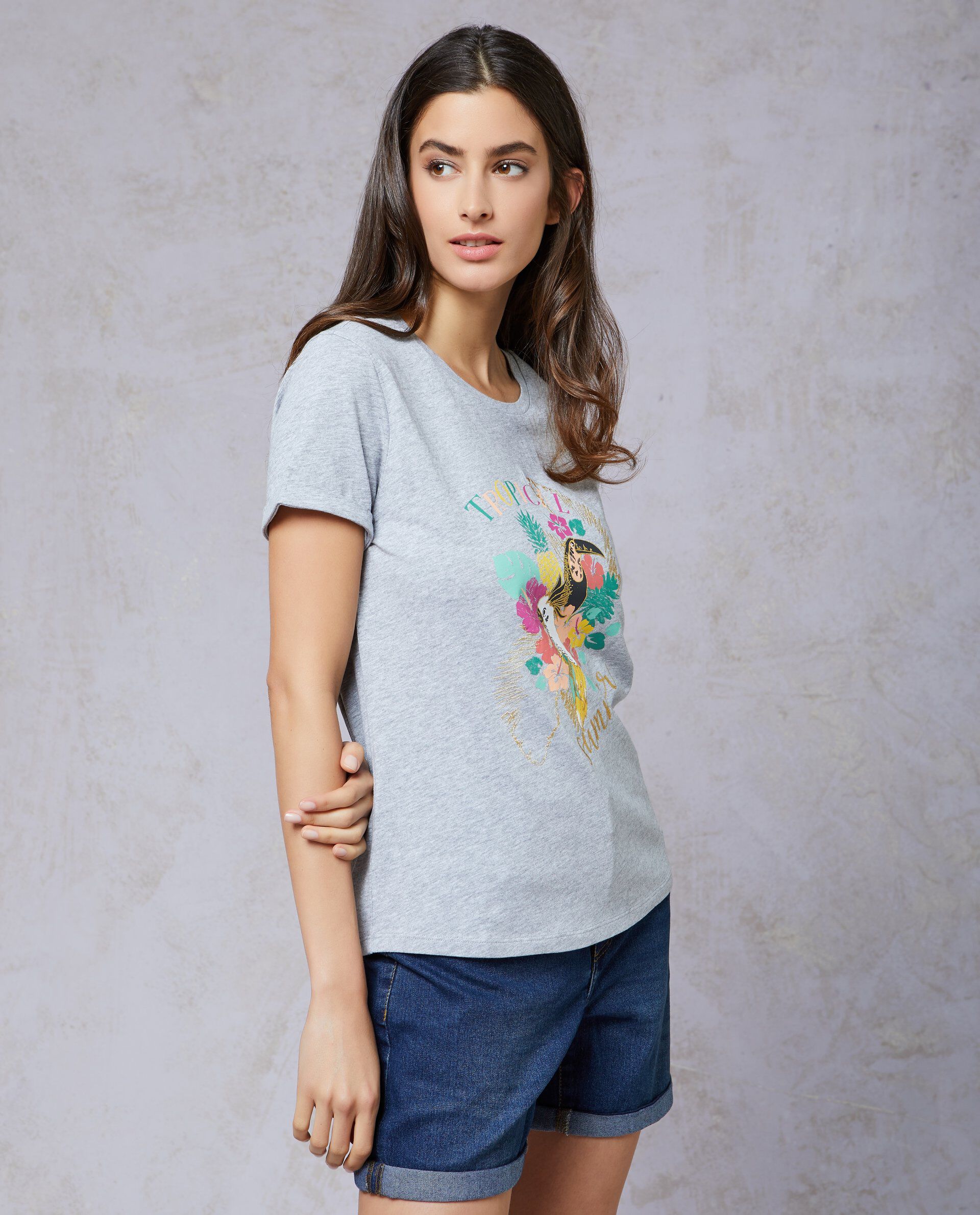 T-shirt in cotone stampata donna