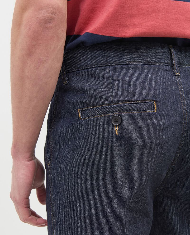Jeans regular in lino misto cotone uomo single tile 2 