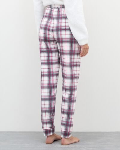 Pantaloni pigiama a quadri in puro cotone donna detail 1