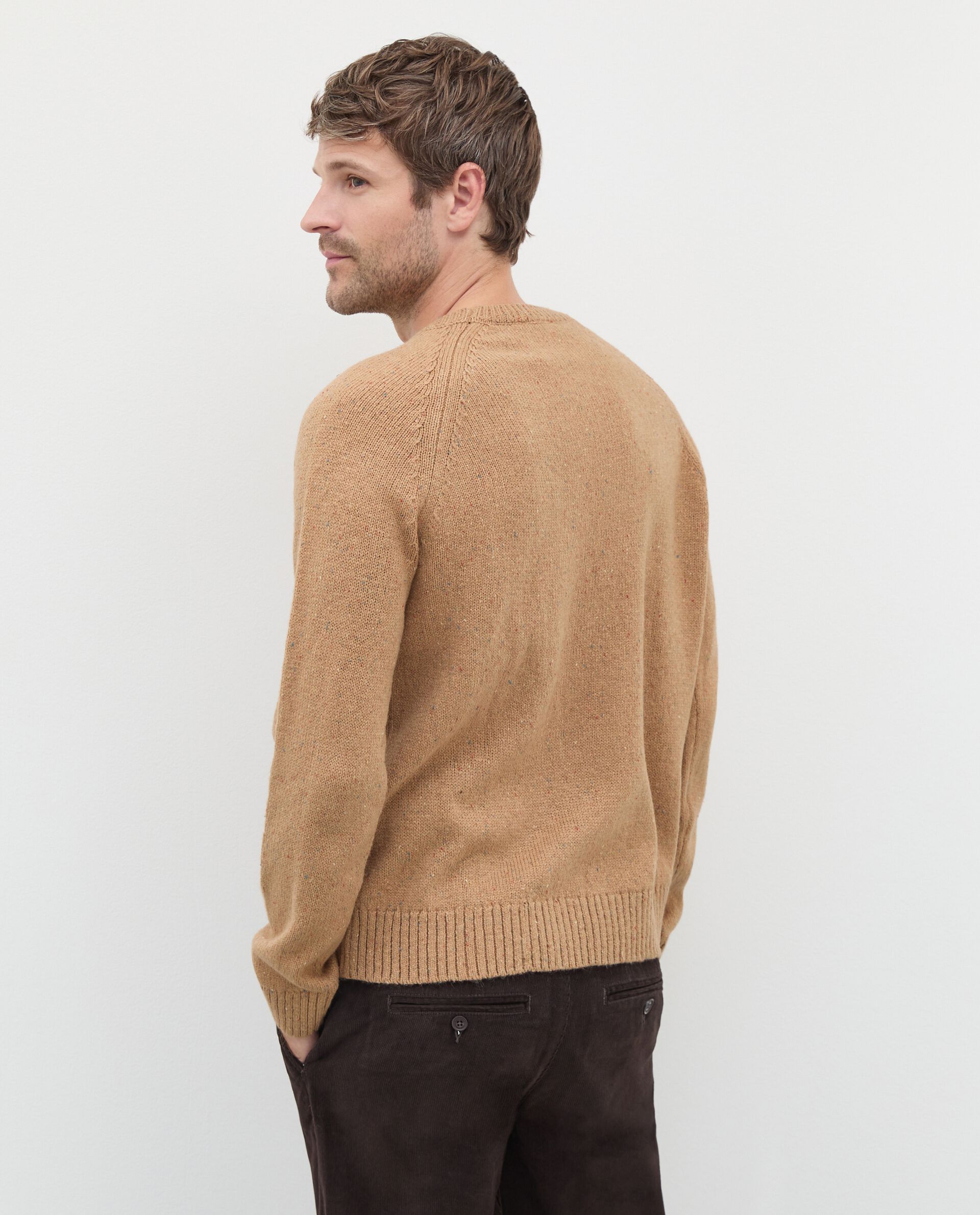 Maglione girocollo in misto lana uomo