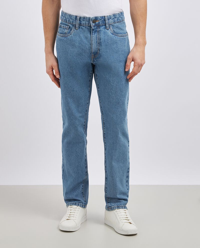 Jeans regular fit in puro cotone uomodouble bordered 1 cotone