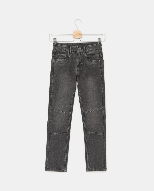 Jeans regular con lavaggio stone misto cotone ragazzo carousel 0