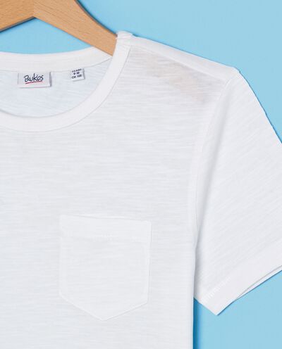 T-shirt in tinta unita in puro cotone ragazzo detail 1