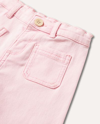 Pantaloni in cotone stretch neonata detail 1