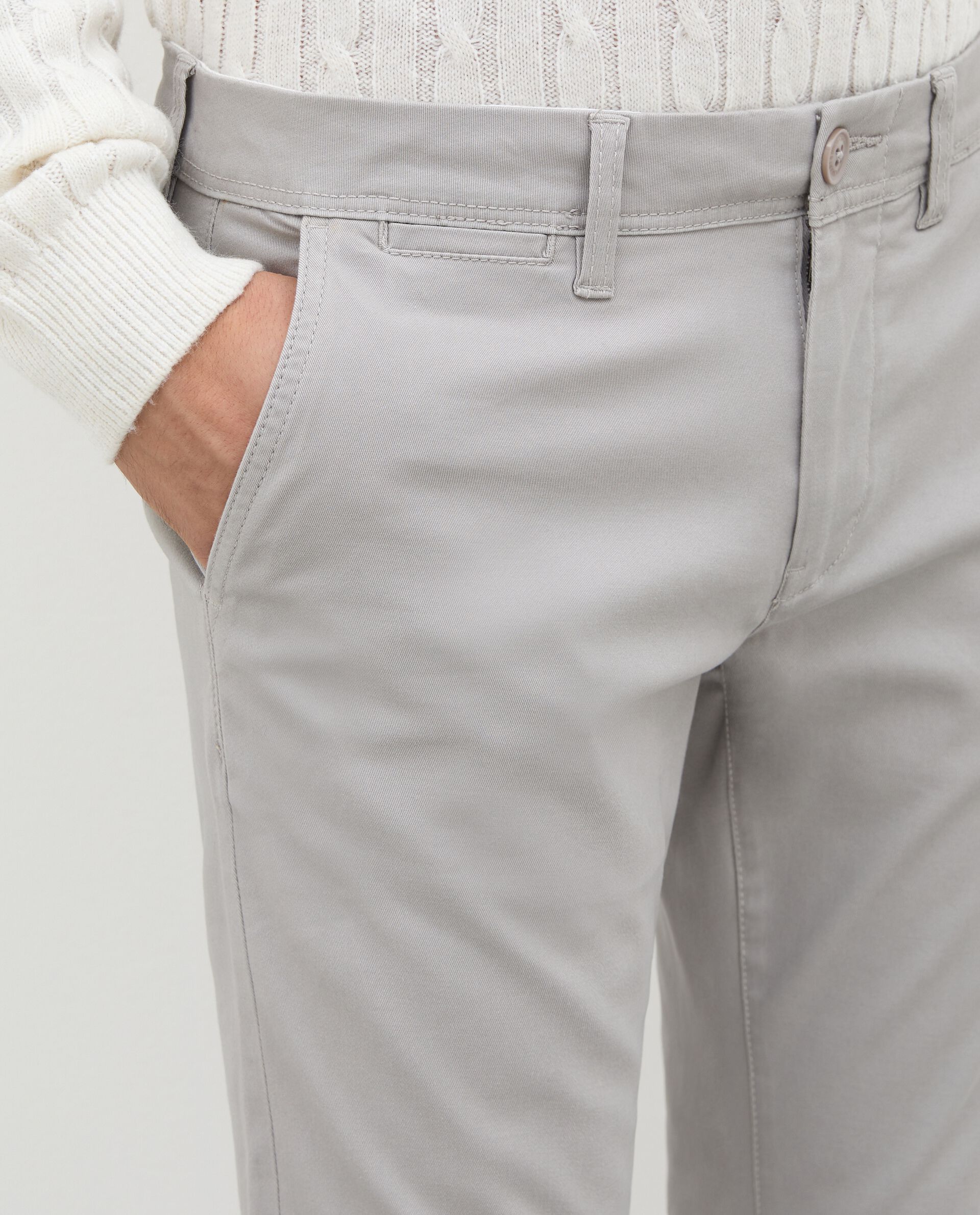 Pantaloni chino in cotone stretch uomo