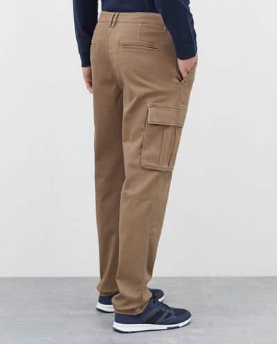 Pantaloni cargo in cotone elasticizzato uomo detail 1