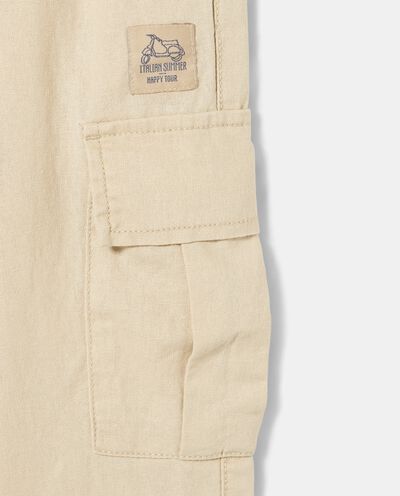 Pantaloni cargo in misto lino bambino detail 1