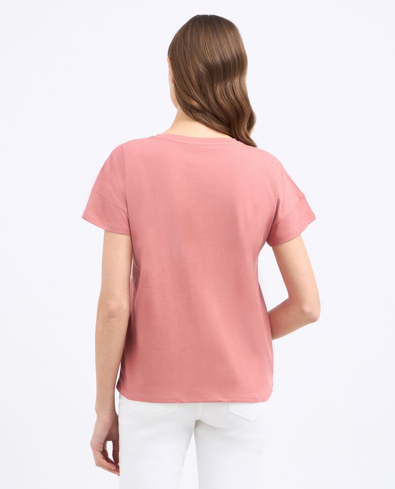 T-shirt in puro cotone con nodo donna single tile 1 cotone