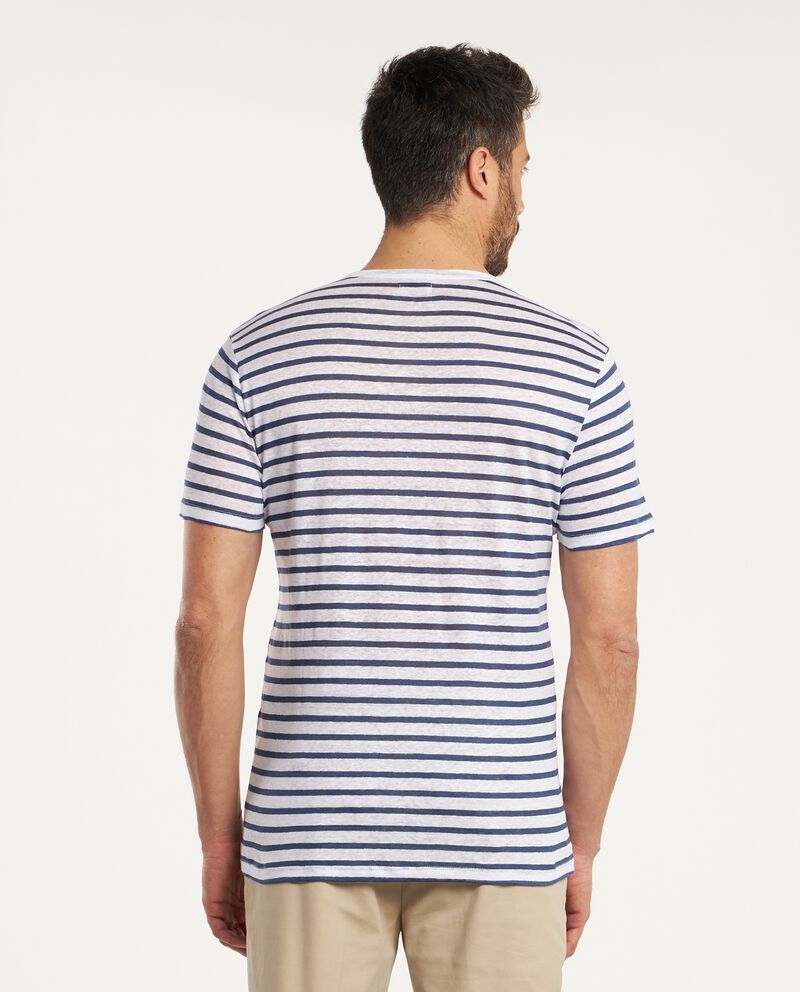 T-shirt Rumford a righe in puro lino uomo single tile 1 lino