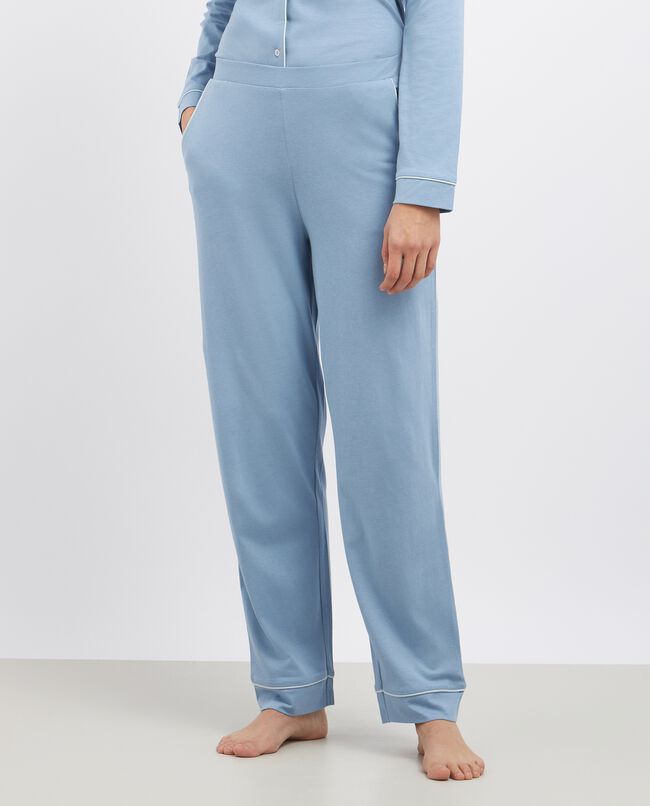 Pantalone pigiama lungo in misto cotone donna carousel 0