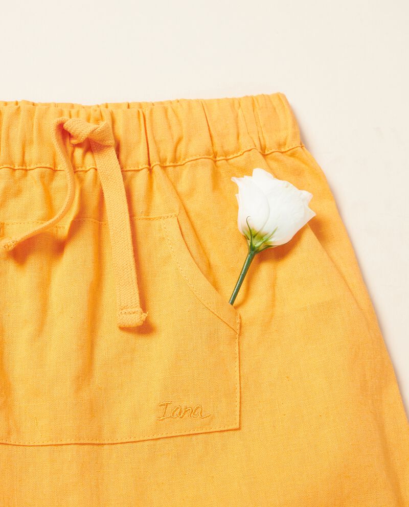 Shorts in misto lino IANAdouble bordered 1 lino