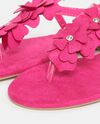 Sandali rosa effetto camoscio in tinta unita donna